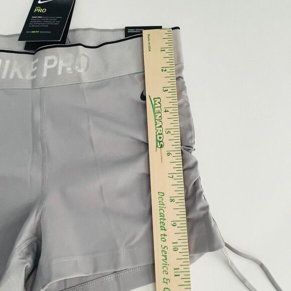 NEW Nike Pro Tight Fit Shorts Medium 2.5" Training Run Gray Dri Fit Clinching - Picture 12 of 14